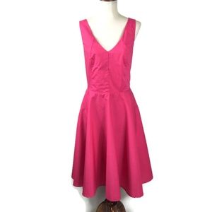 Vineyard Vines V-Neck Fit and Flare Dress in Pink